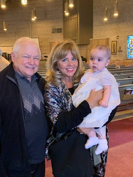 Deb and Russ Shreiner with grandchild